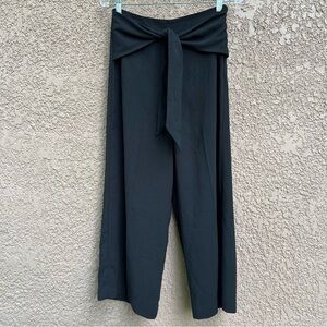 Express Cropped Cullotes High Rise Trouser Pants women’s Size 4 Waist Belt Tie‎